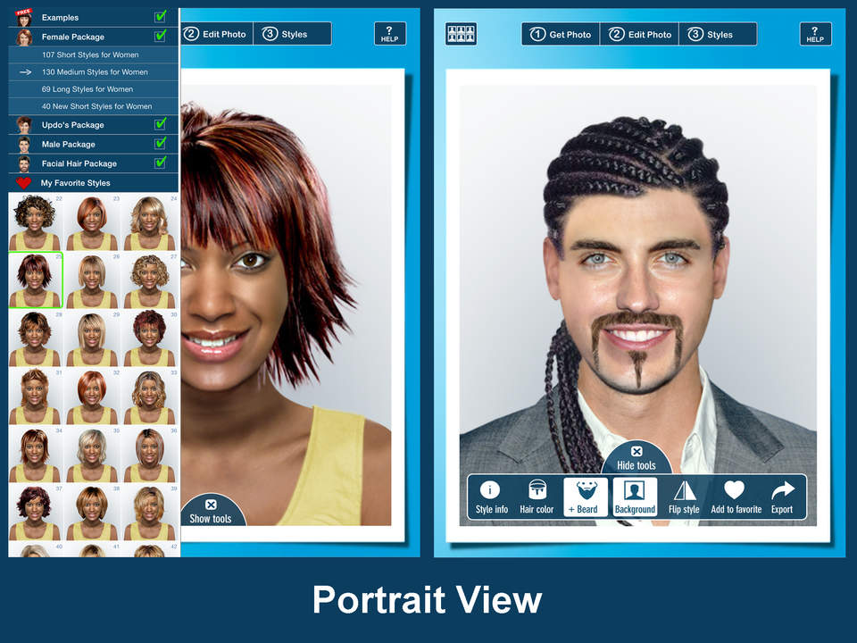 Virtual Hairstyle App Ipad