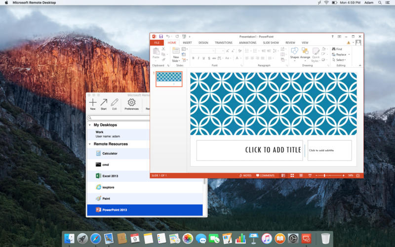Microsoft Remote Desktop  for Mac