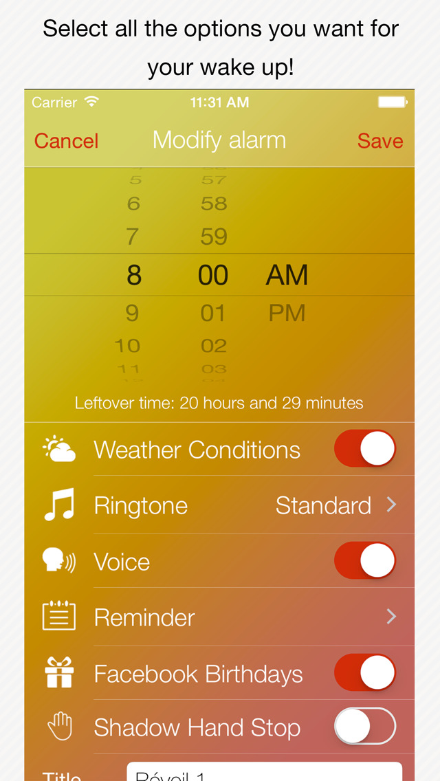 App Shopper Genius Alarm Weather Smart Alarm Clock, Set up wakeup